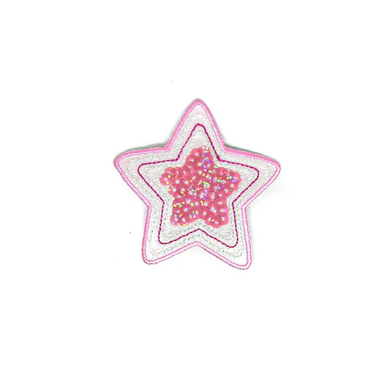 Sparkling Sequins Heart and Star Patch Applique for Clothes and Accessories